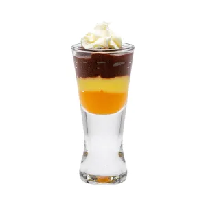 2 oz Concave Dessert Shot Glass - 1 3/4" x 1 3/4" x 4 1/4" - 60 count box