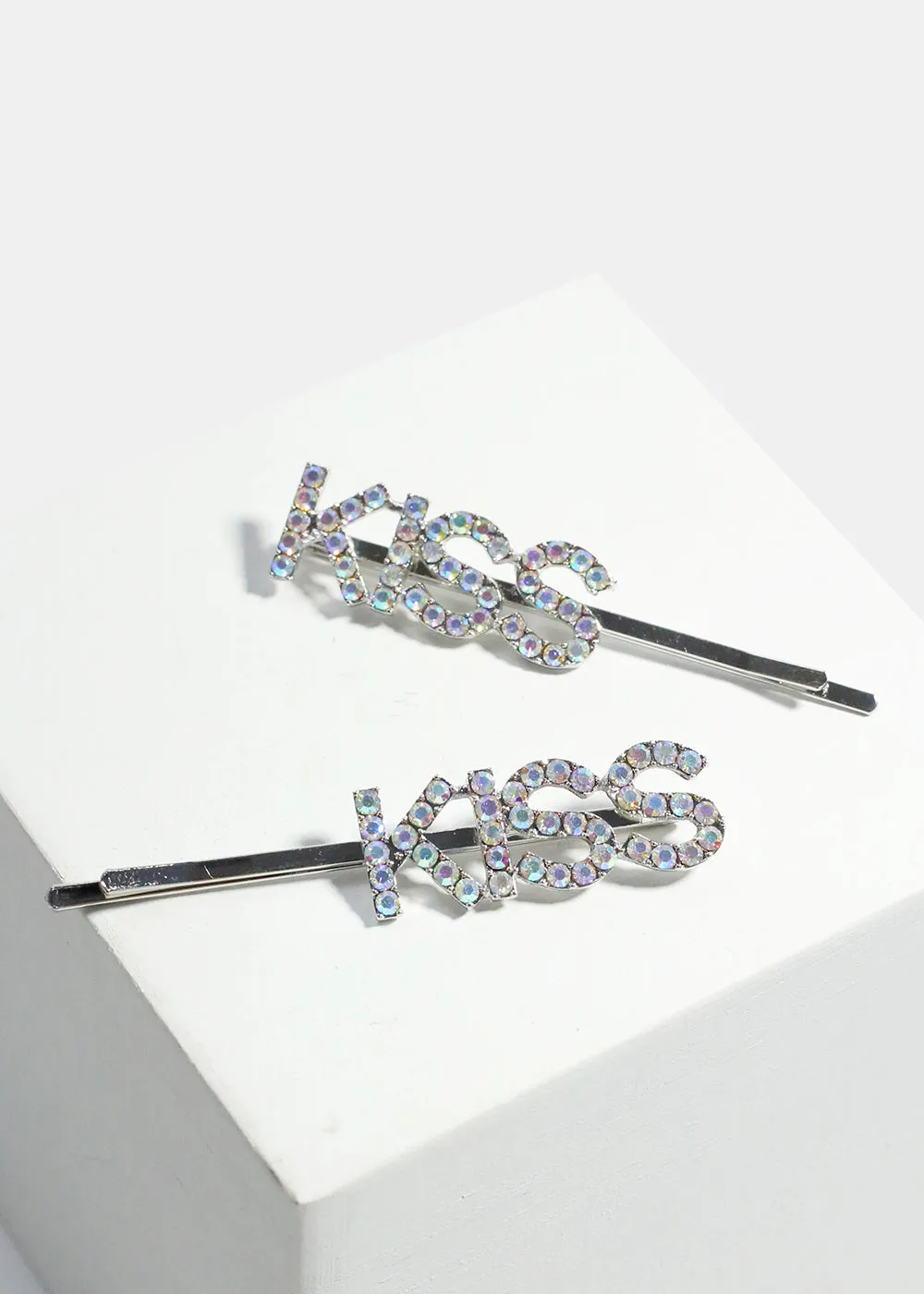 2-Piece "KISS" Hair Pins