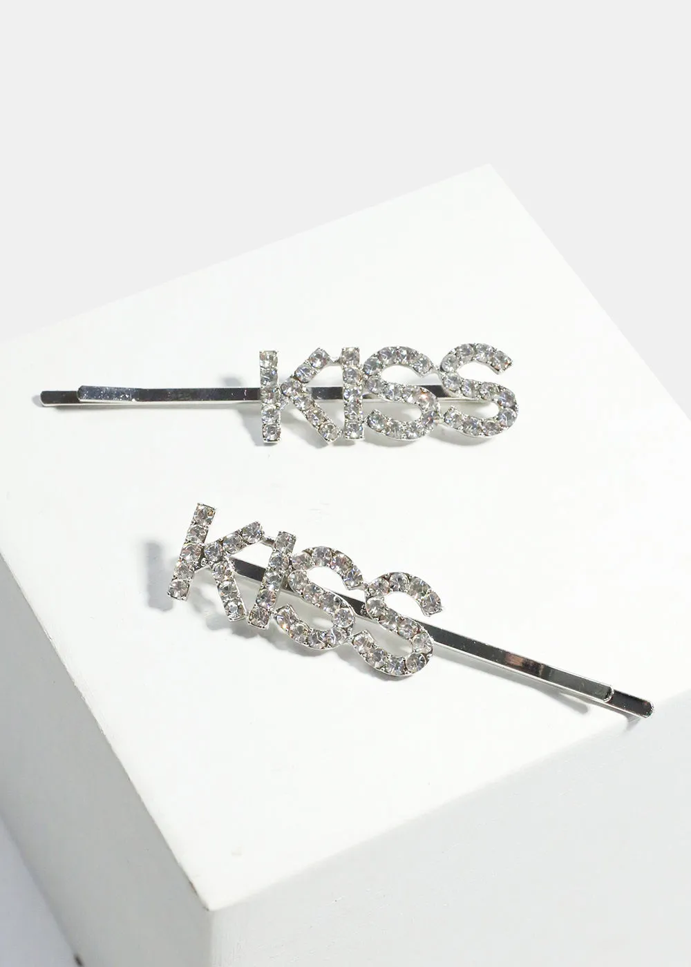 2-Piece "KISS" Hair Pins