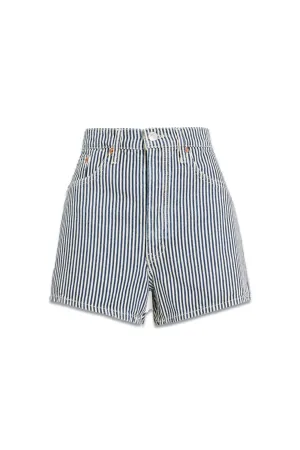 90s Striped Denim Shorts