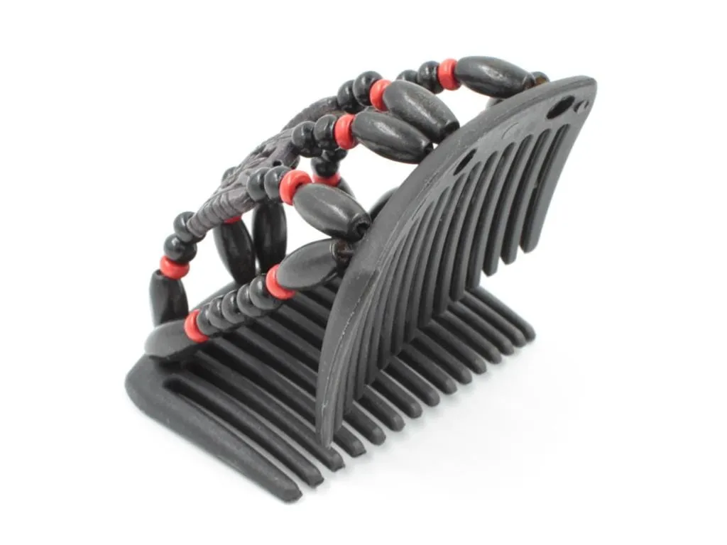 African Butterfly Chameleon Hair Comb - Dupla Black 50