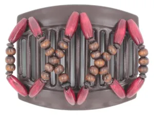 African Butterfly Thick Hair Comb - Beada Brown 130