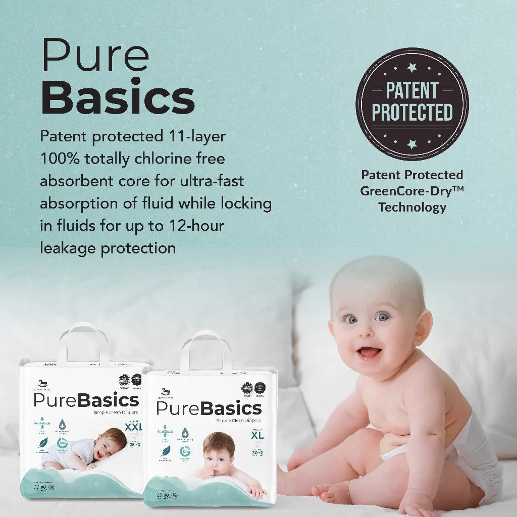 Applecrumby PureBasics Pull Up Diapers - M44 / L38 / XL32 / XXL28