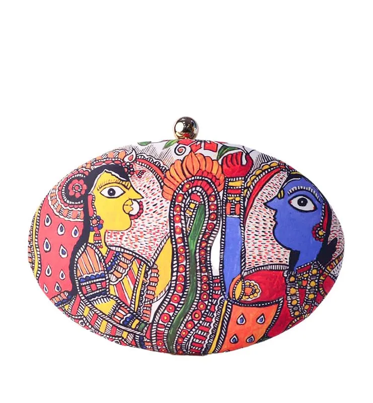 Artklim Vibrant Traditional Printed Clutch