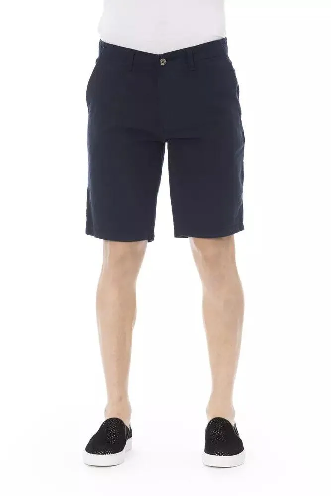 Baldinini Trend Blue Cotton Men Bermuda Shorts