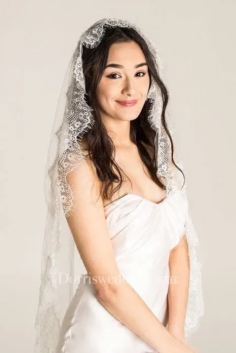 Bridal Veil With Lace Vintage Soft New Wedding Lace Wedding Veil Headdress