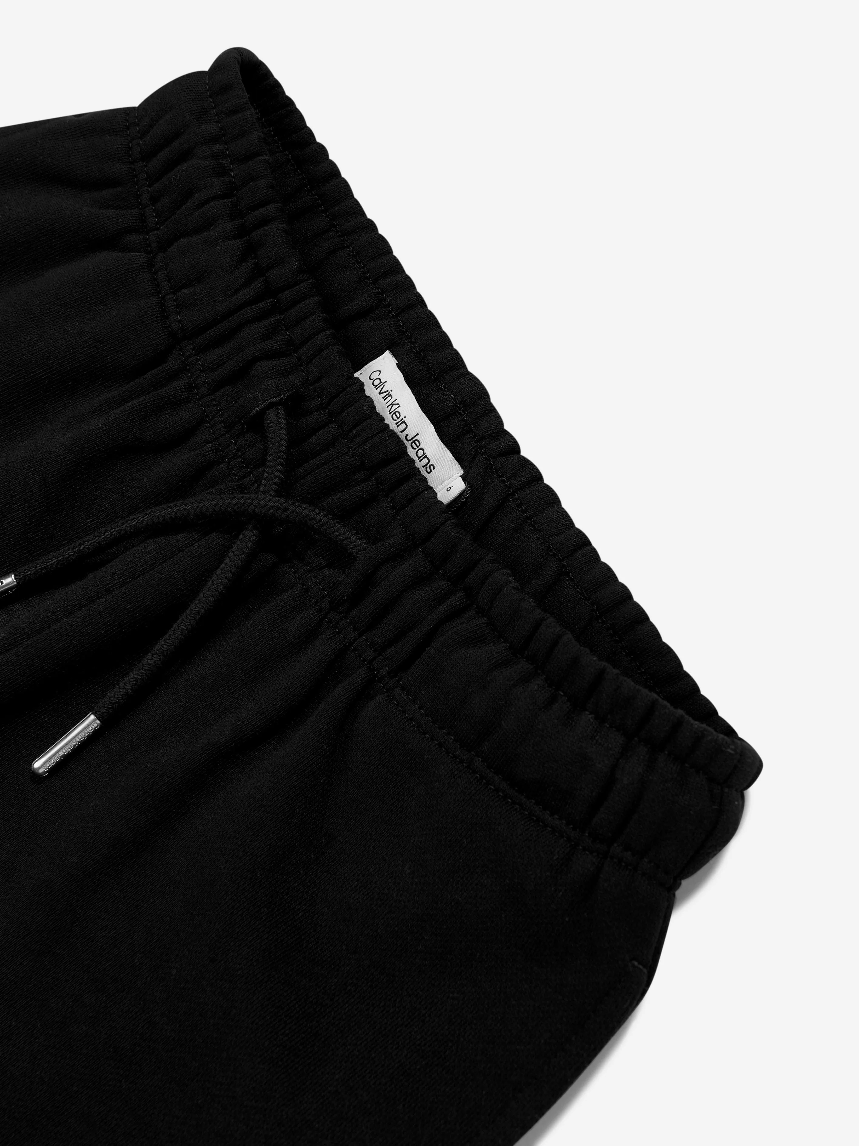 Calvin Klein Kids Monogram Relaxed Shorts in Black