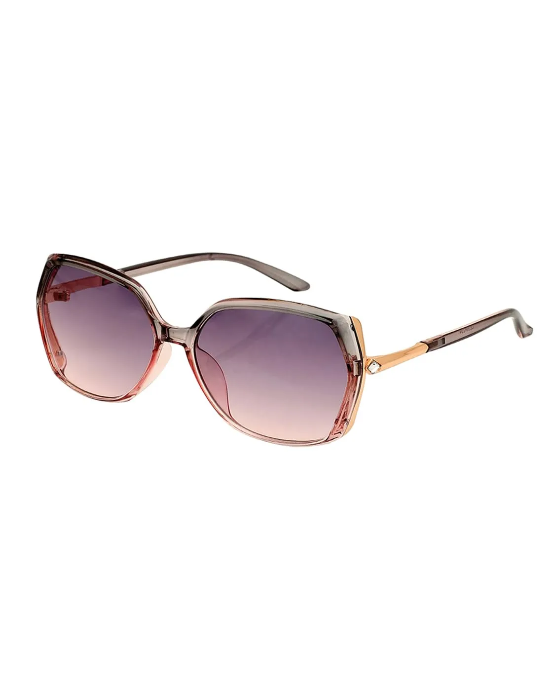 Carlton London Premium Rose Gold & Pink Toned UV Protected Lens Oversized Sunglass for women