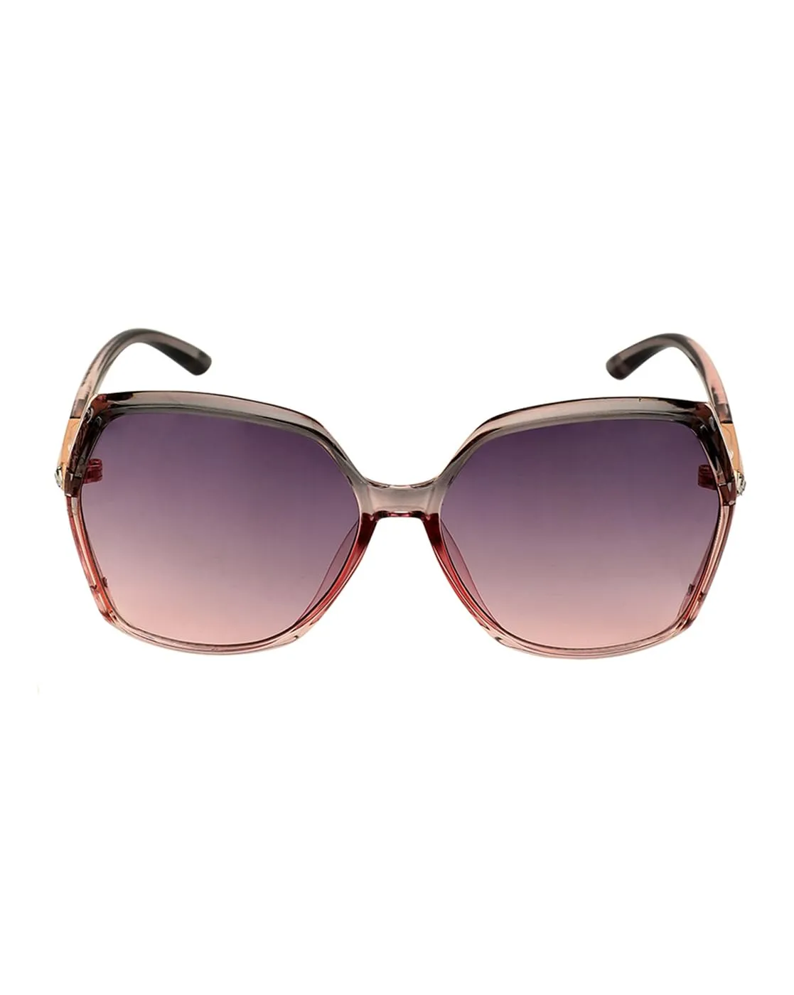 Carlton London Premium Rose Gold & Pink Toned UV Protected Lens Oversized Sunglass for women