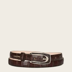 CDA21FC - Cuadra brown casual caiman belt for woman