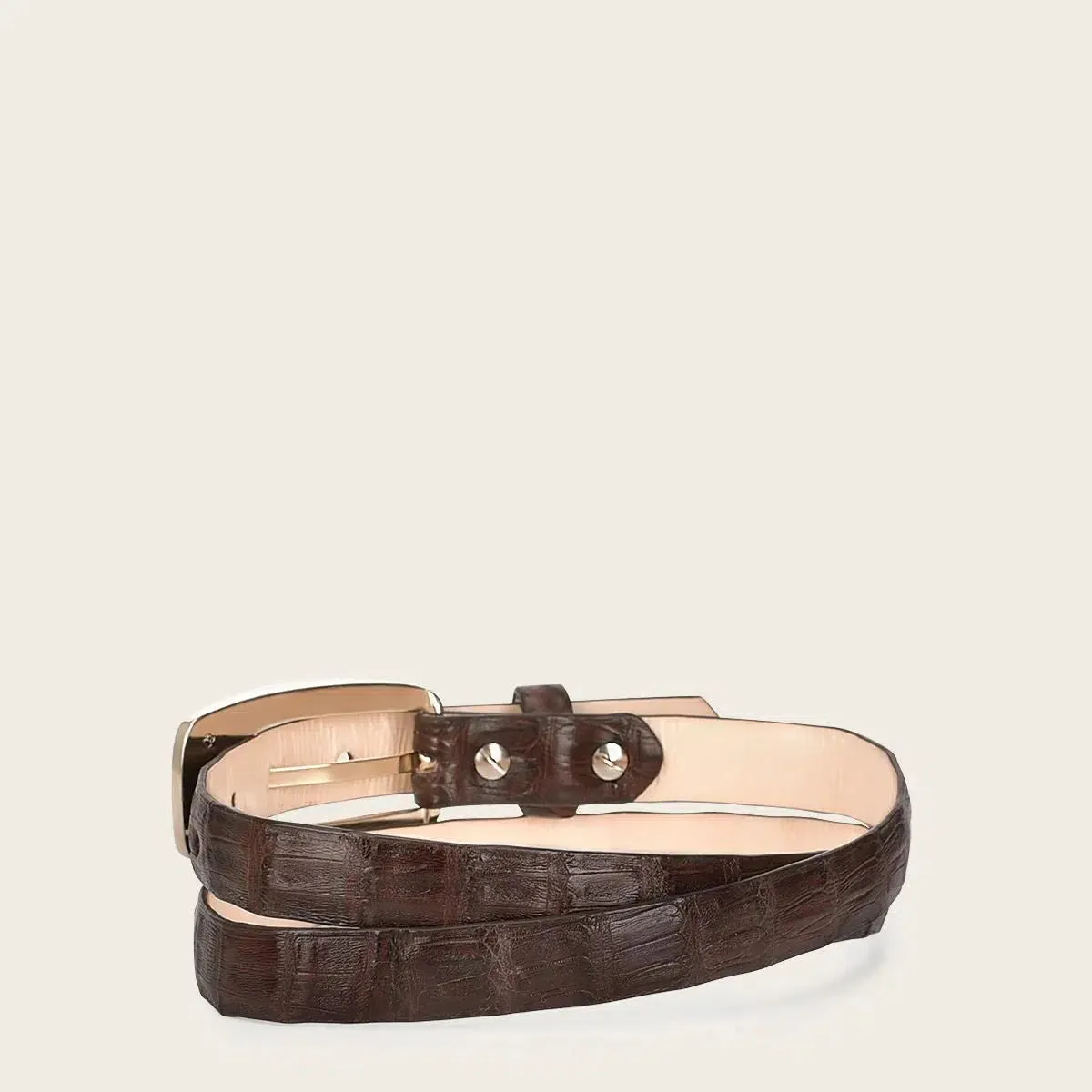 CDA21FC - Cuadra brown casual caiman belt for woman