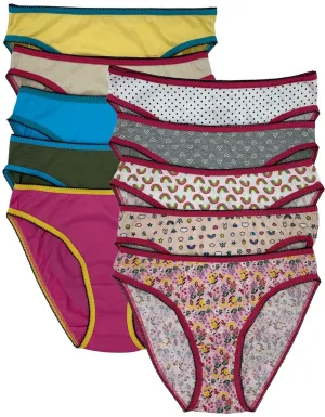 Cotton Bikini Underwear for Girls in Assorted Colors