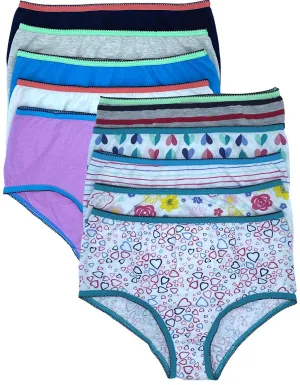 Cotton Brief Underwear for Girls in Assorted Colors