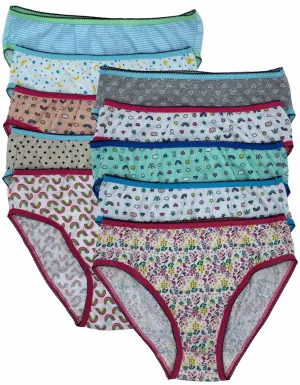 Cotton Hi-Cut Underwear for Girls in Assorted Colors