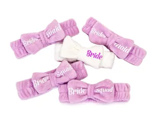 Custom Bridesmaid Spa Headbands - script