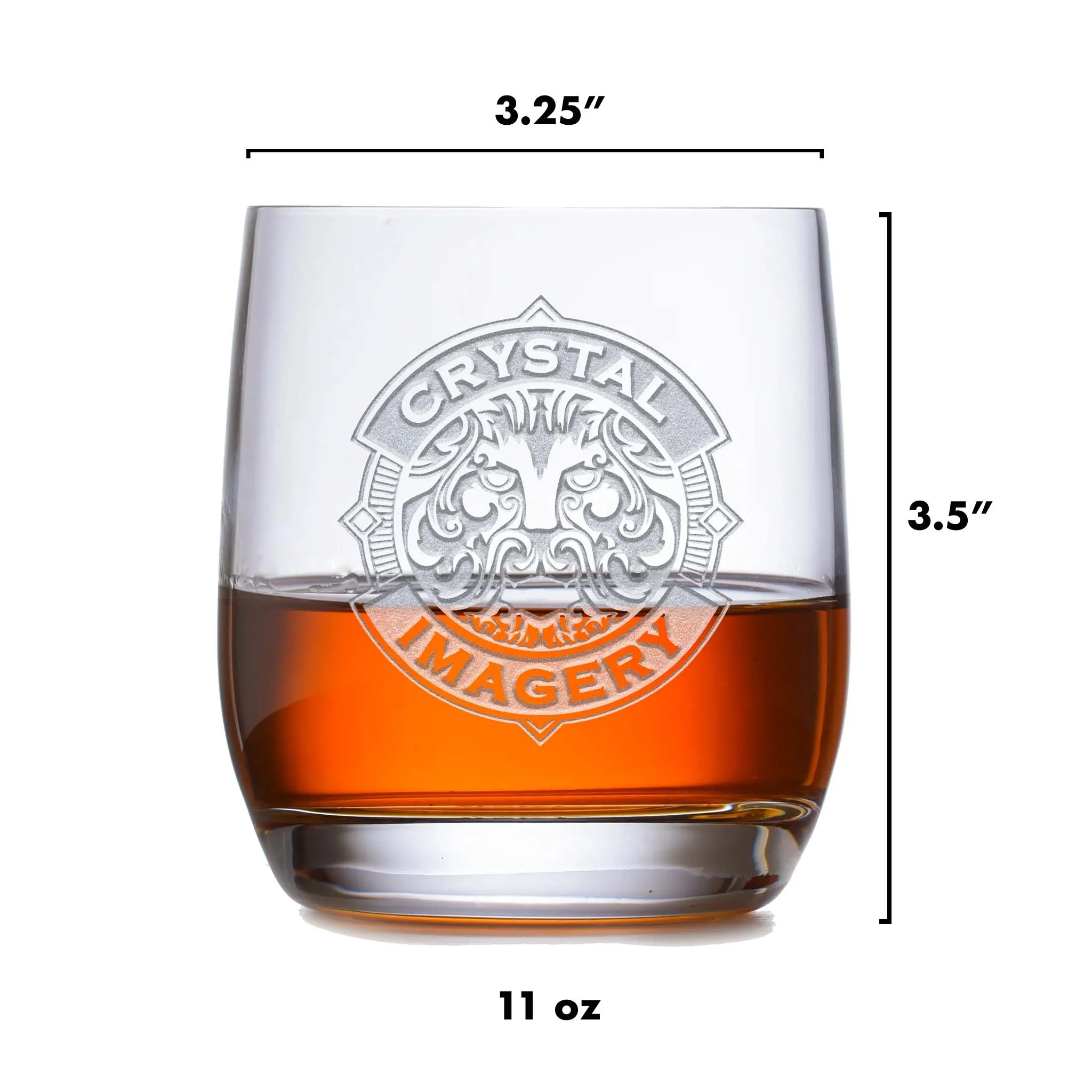 Custom Monogram Stolzle Weinland Crystal Rocks Whiskey Glass