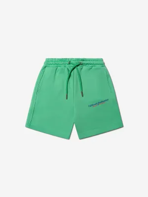 Diesel Boys Logo Jogger Shorts in Green