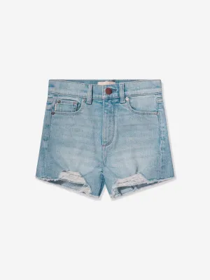 DL1961 Girls Lucy High Rise Shorts in Blue