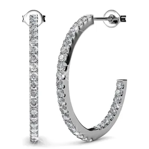 Flirty Pose Hoop Earrings Embellished With SWAROVSKI Crystals