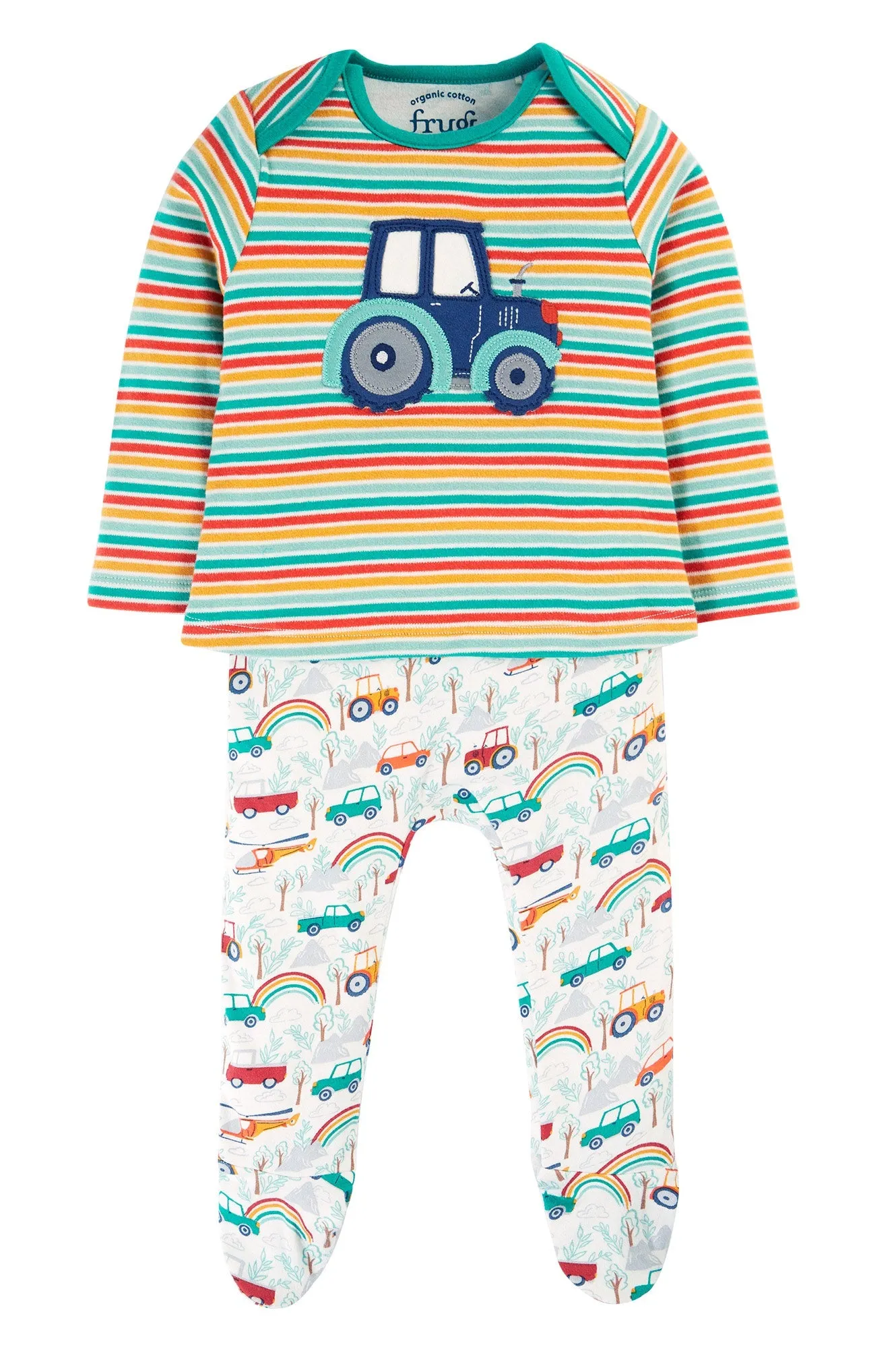 Frugi Brooke Easy Dressing Babygrow - Let's Go!