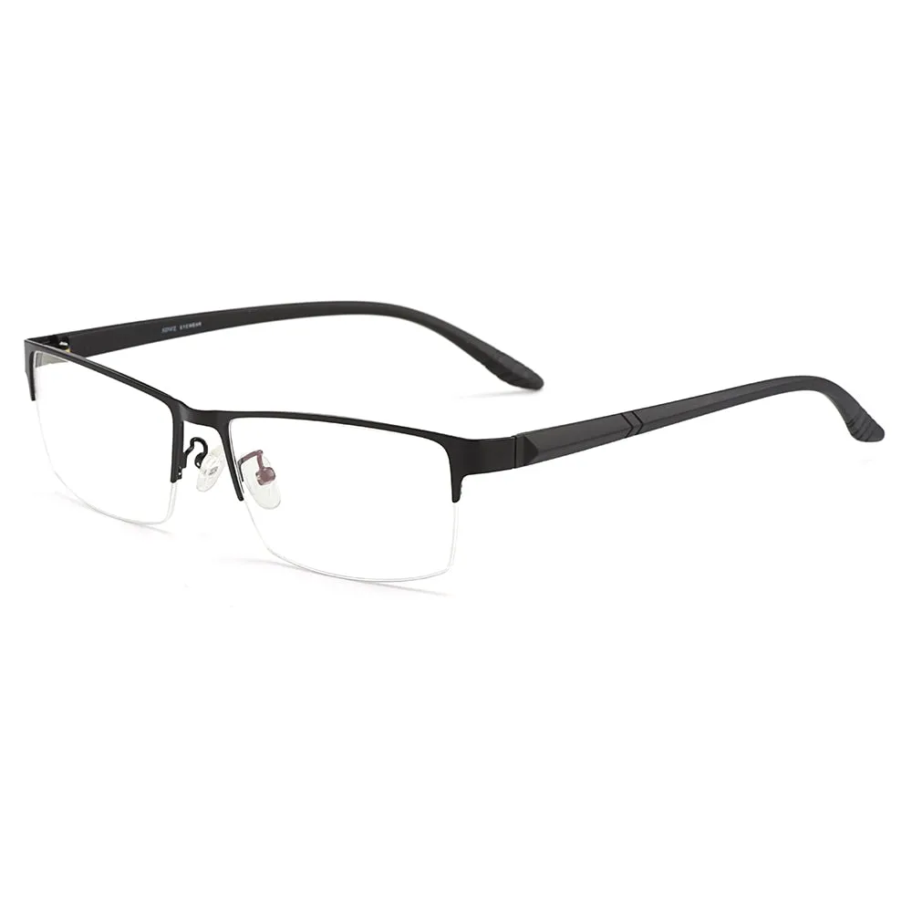 Gmei Men's Eyeglasses Ultralight Alloy Big Face Frame S61012