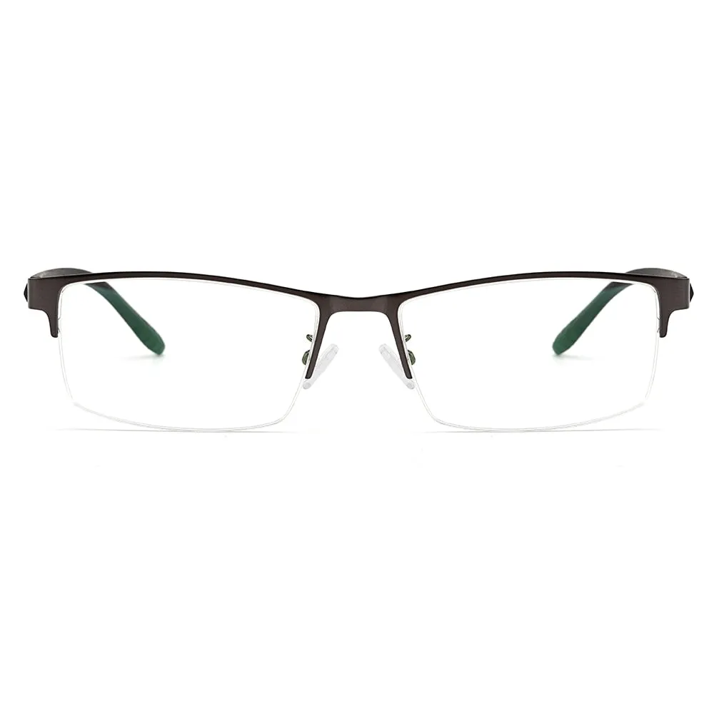 Gmei Men's Eyeglasses Ultralight Alloy Big Face Frame S61012