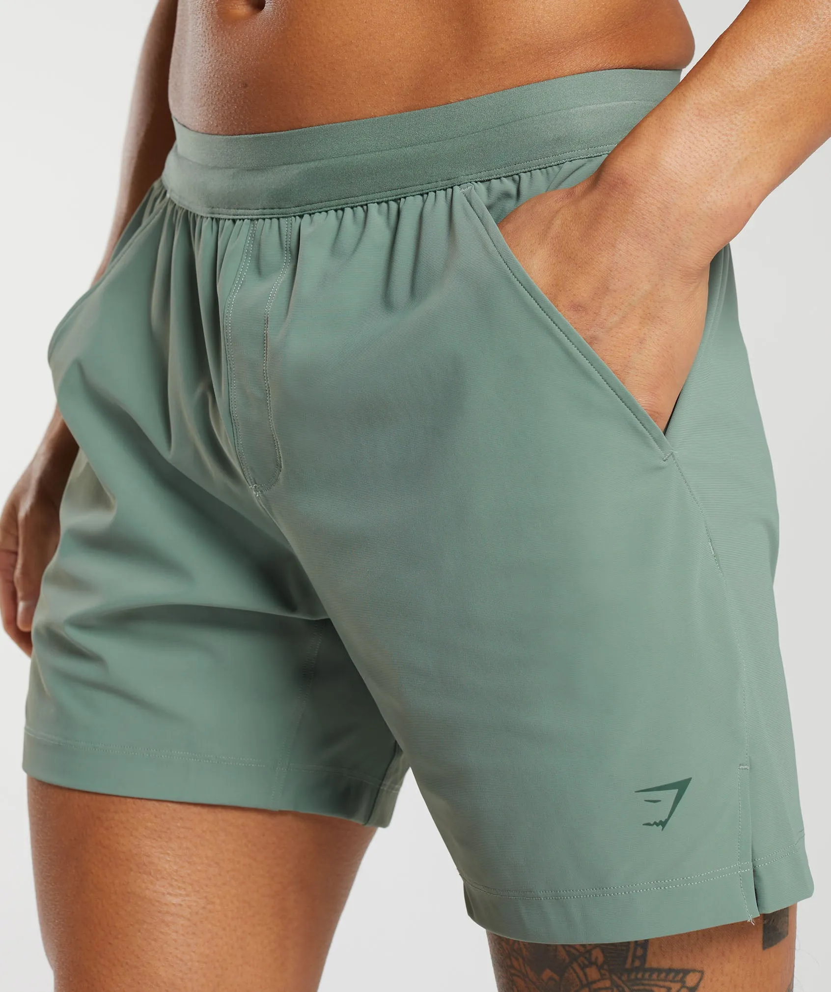 Gymshark Hybrid 6" Shorts - Willow Green