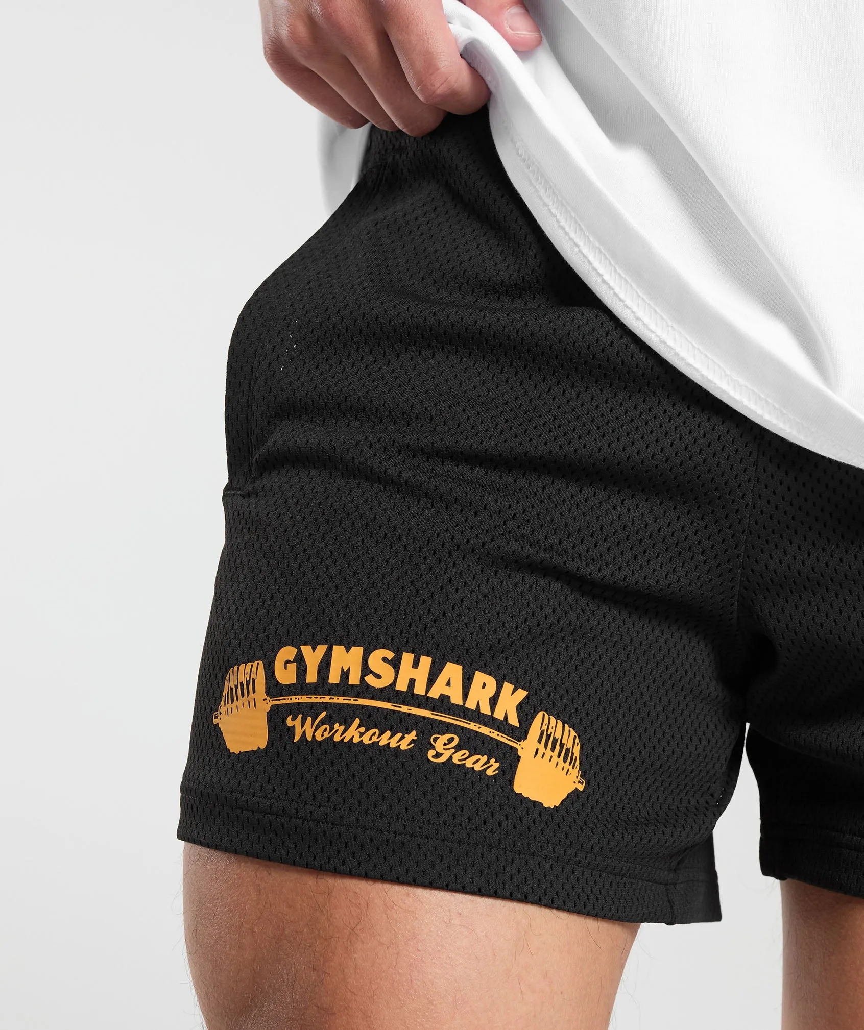 Gymshark Workout Gear Mesh 5" Shorts - Black