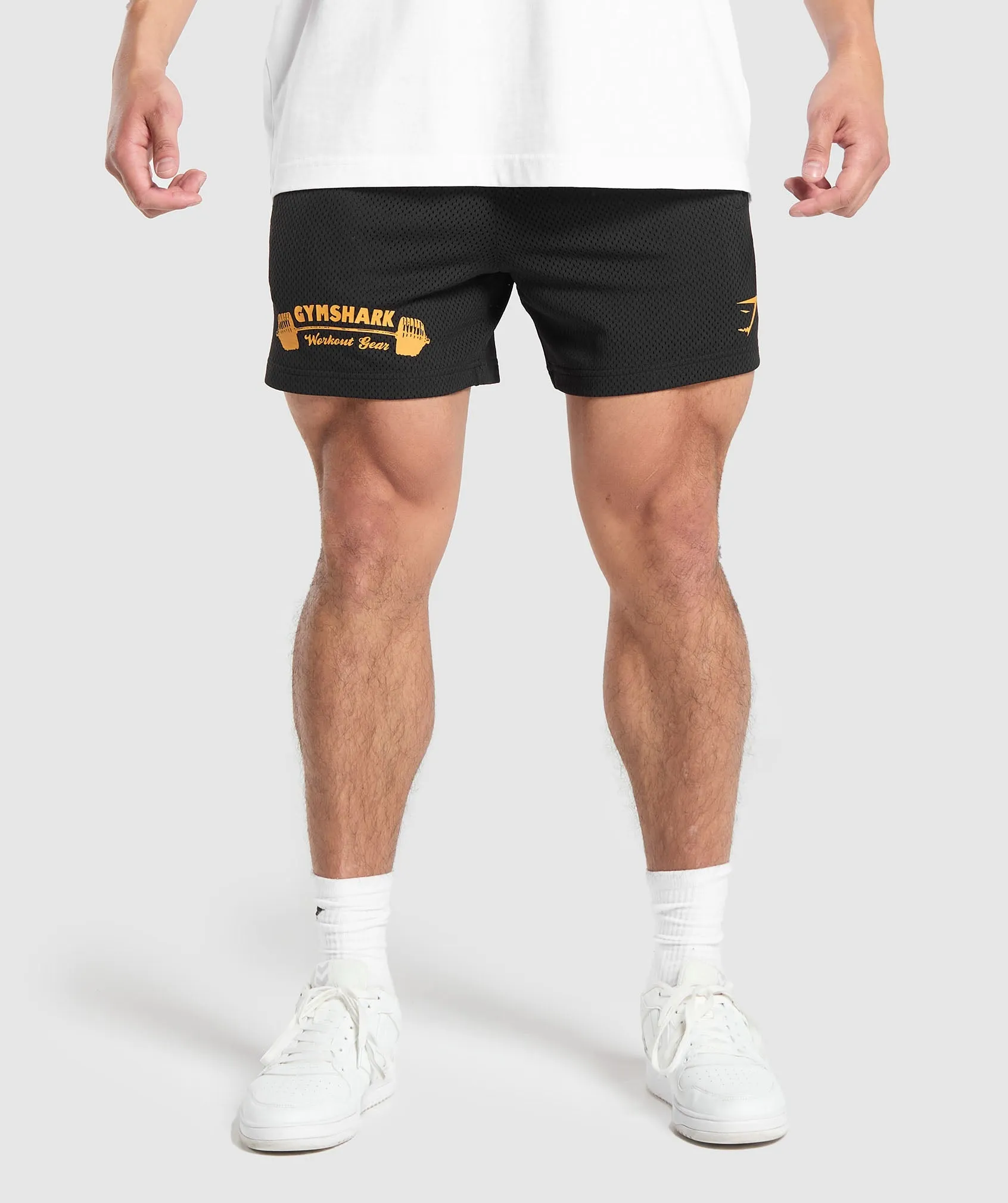 Gymshark Workout Gear Mesh 5" Shorts - Black