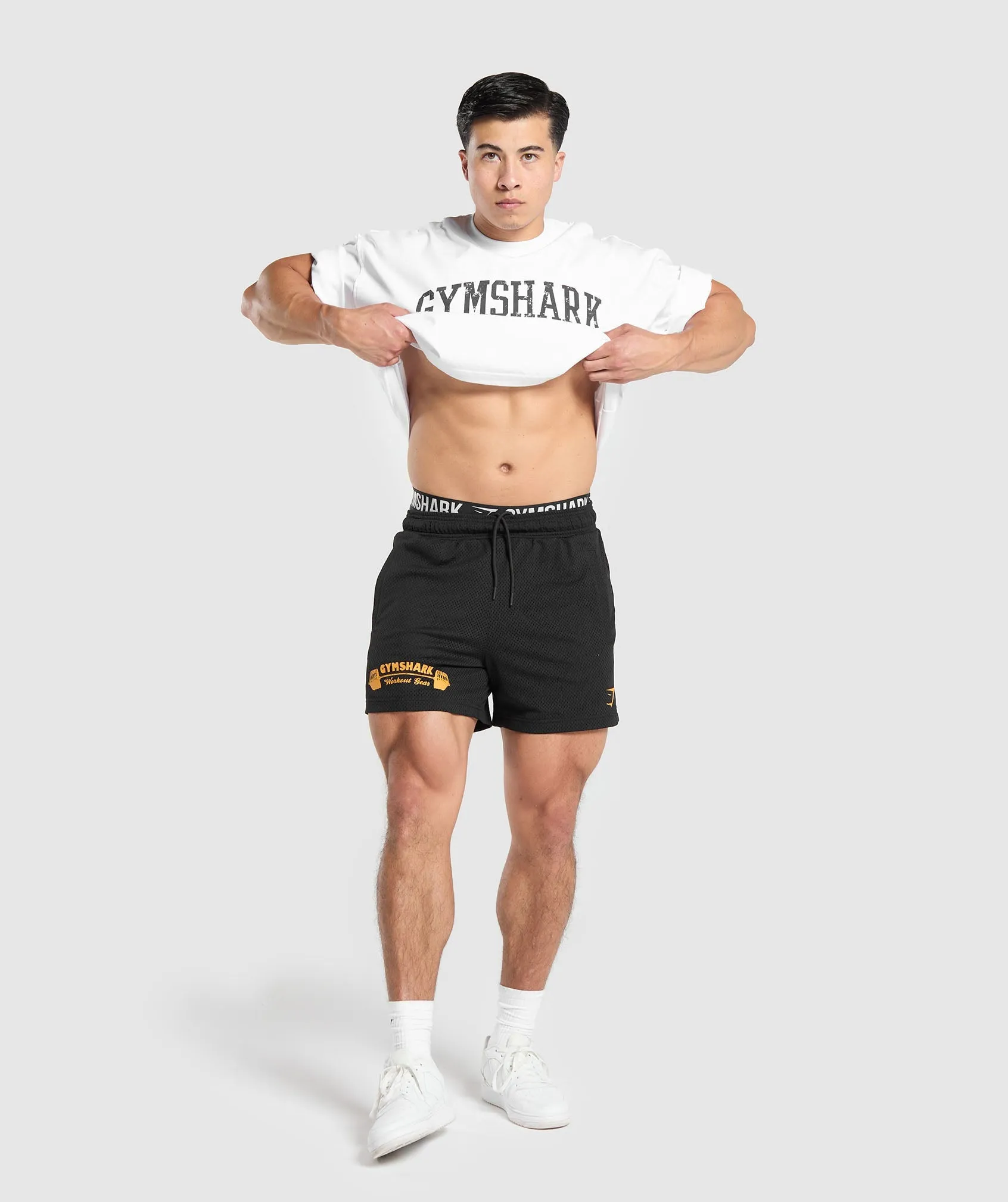 Gymshark Workout Gear Mesh 5" Shorts - Black