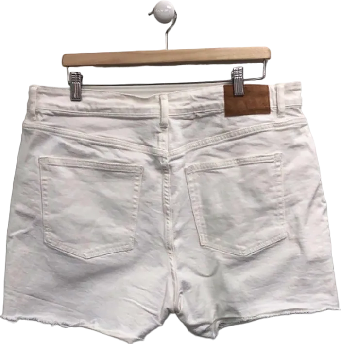 H&M White Denim Shorts XL