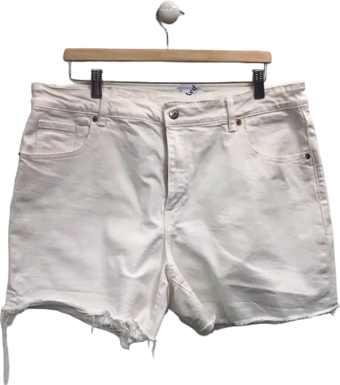 H&M White Denim Shorts XL