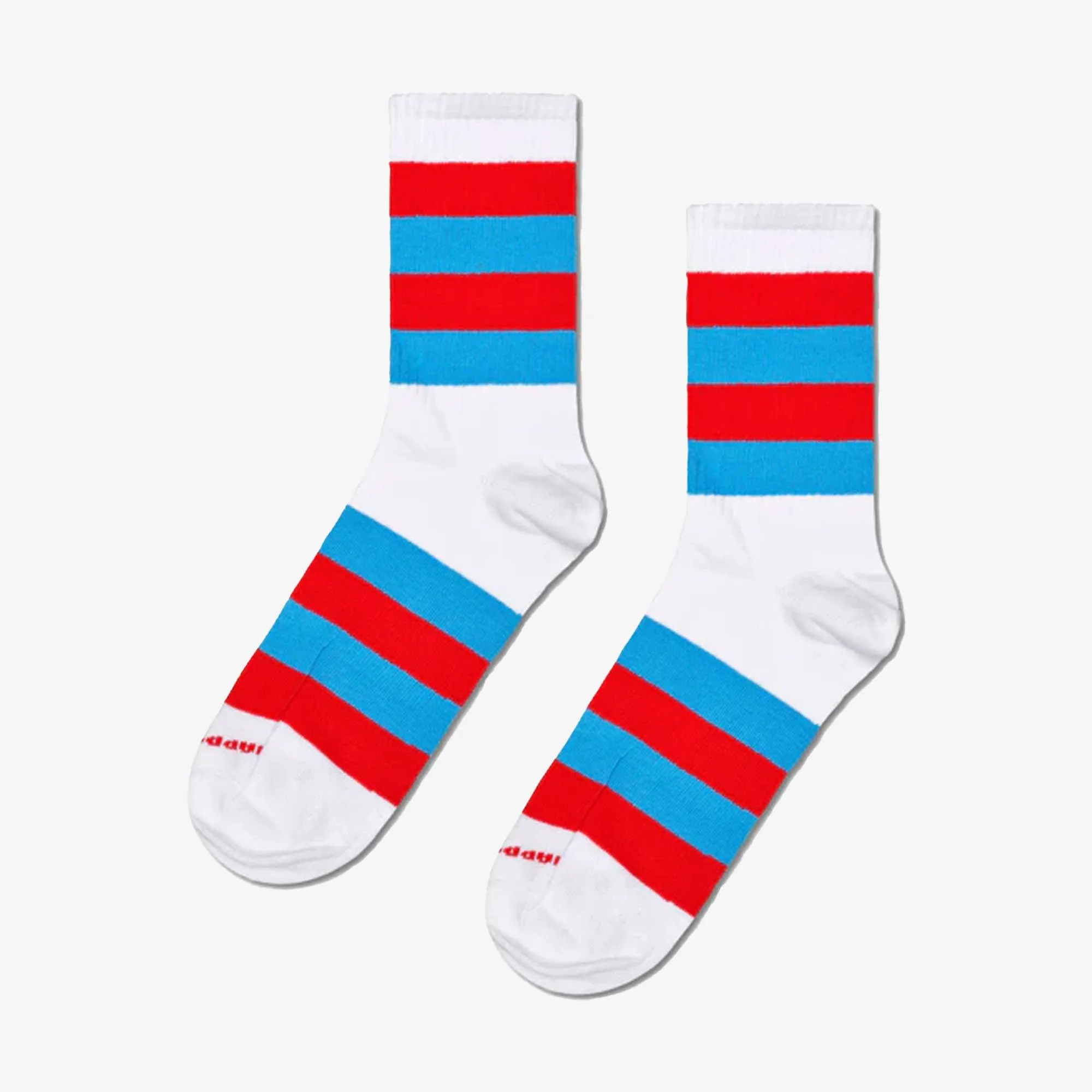 Happy Socks | STRIPE IT 3/4 CREW SOCK  { WHITE/RED/BLUE