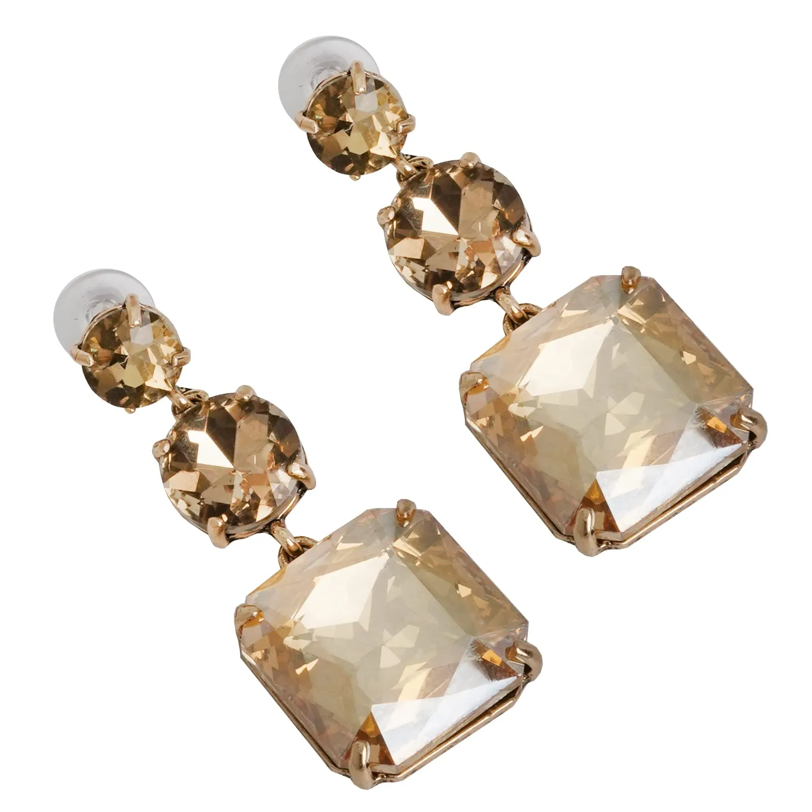 Joker & Witch Flirty Pop Beige Bling Earrings for Women