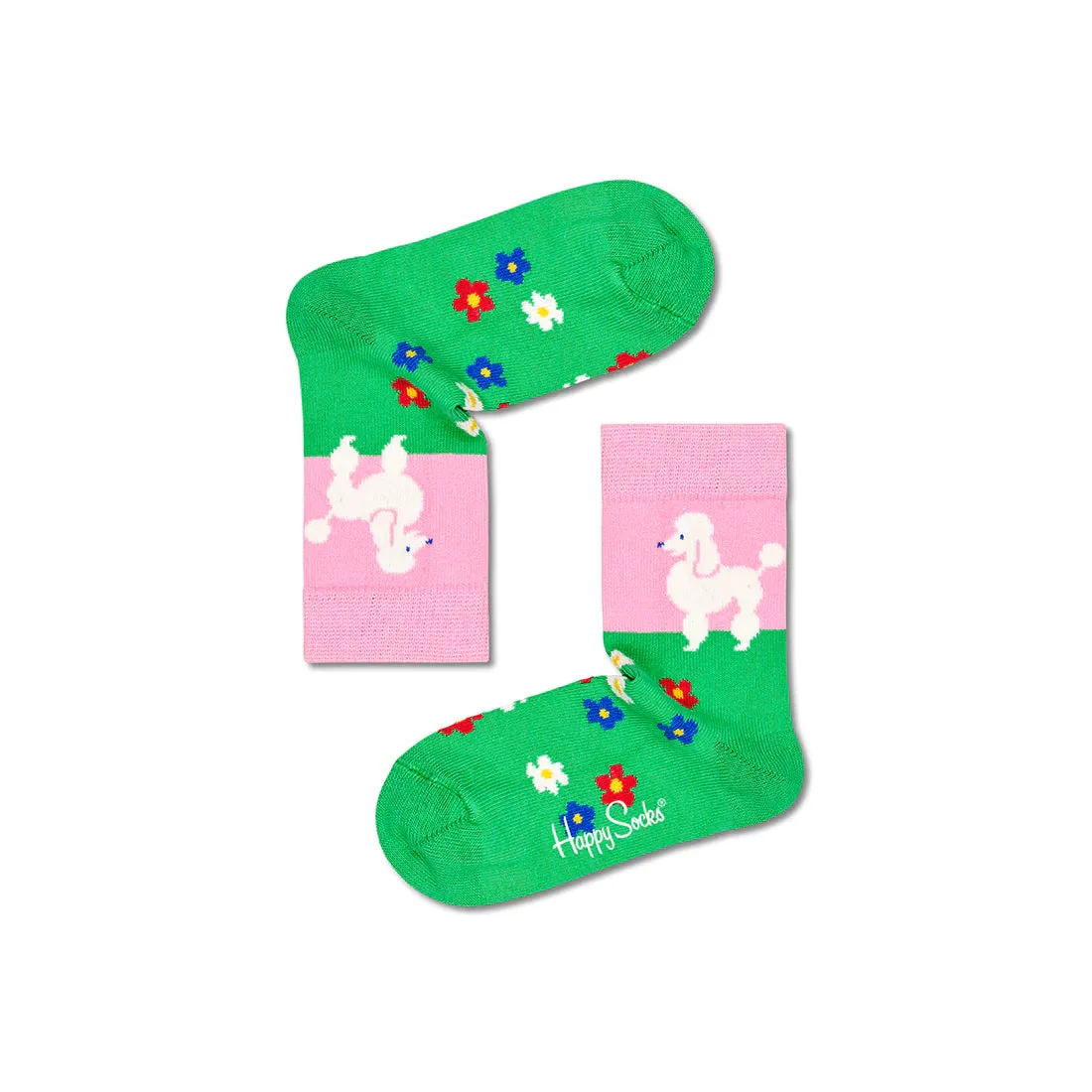 Kids Poodle & Flowers Sock (7300)