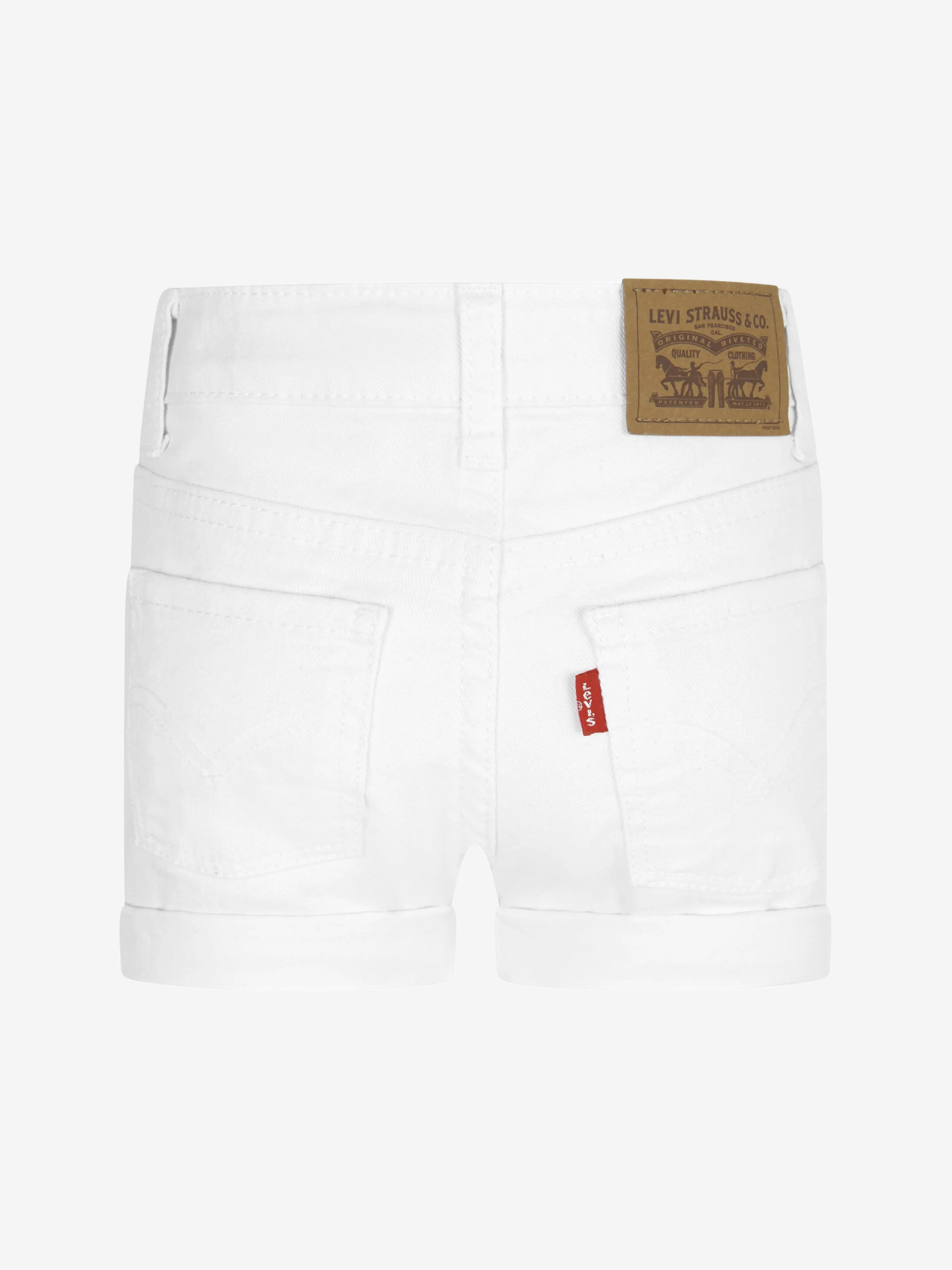 Levi's Wear Girls Girlfriend Shorty Shorts in White