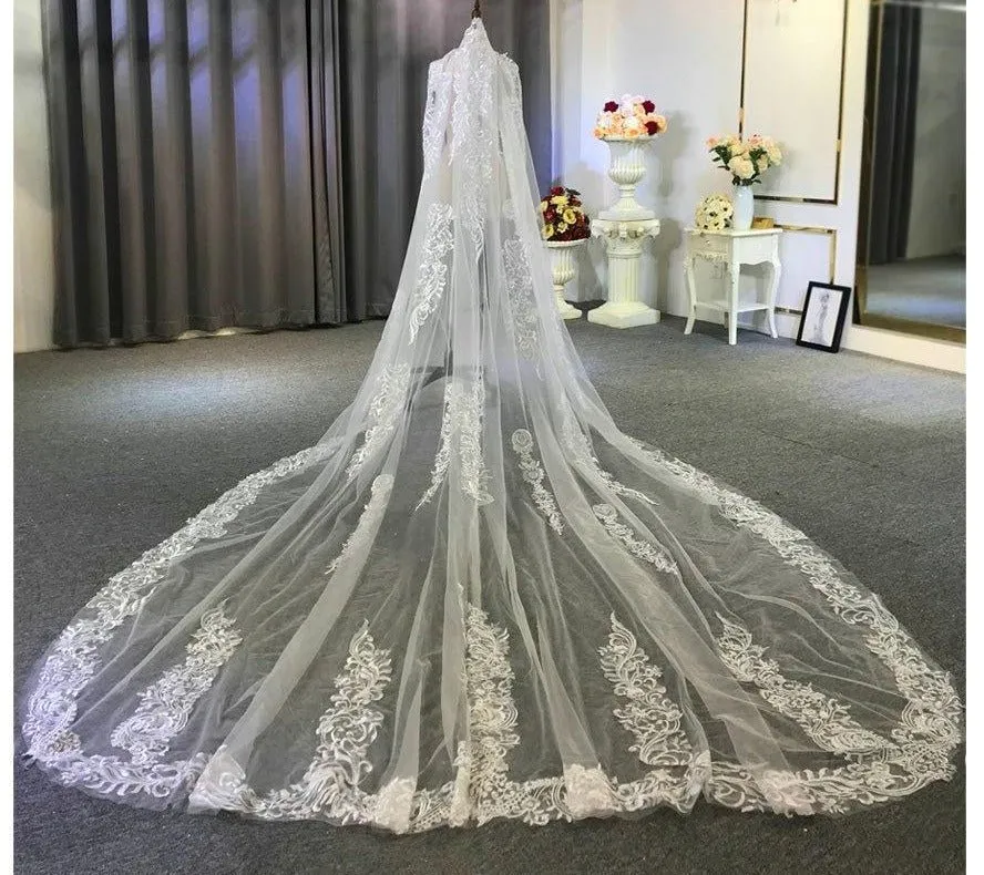 Long lace veil 2020 wedding veil