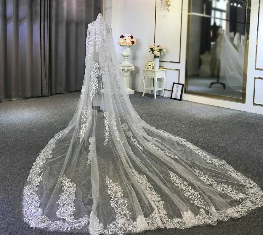 Long lace veil 2020 wedding veil