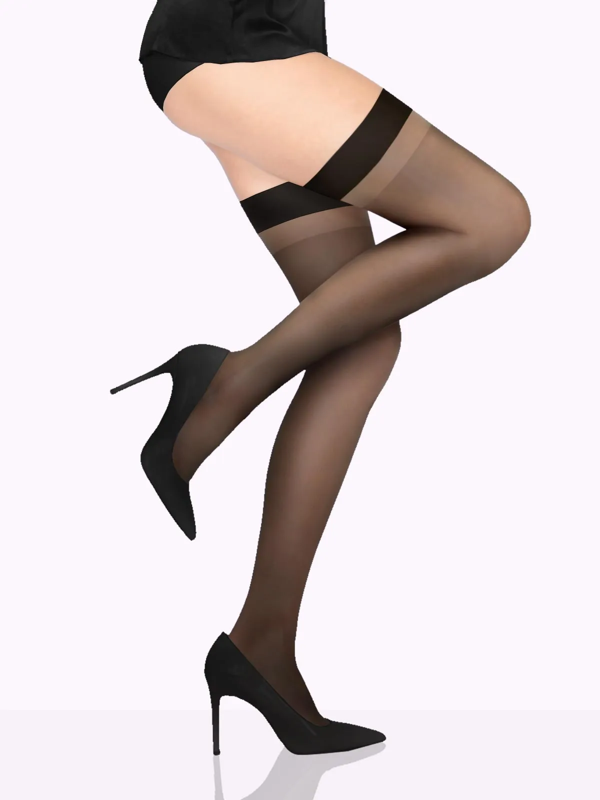 LUANA Sheer Stockings For Garter-Belts