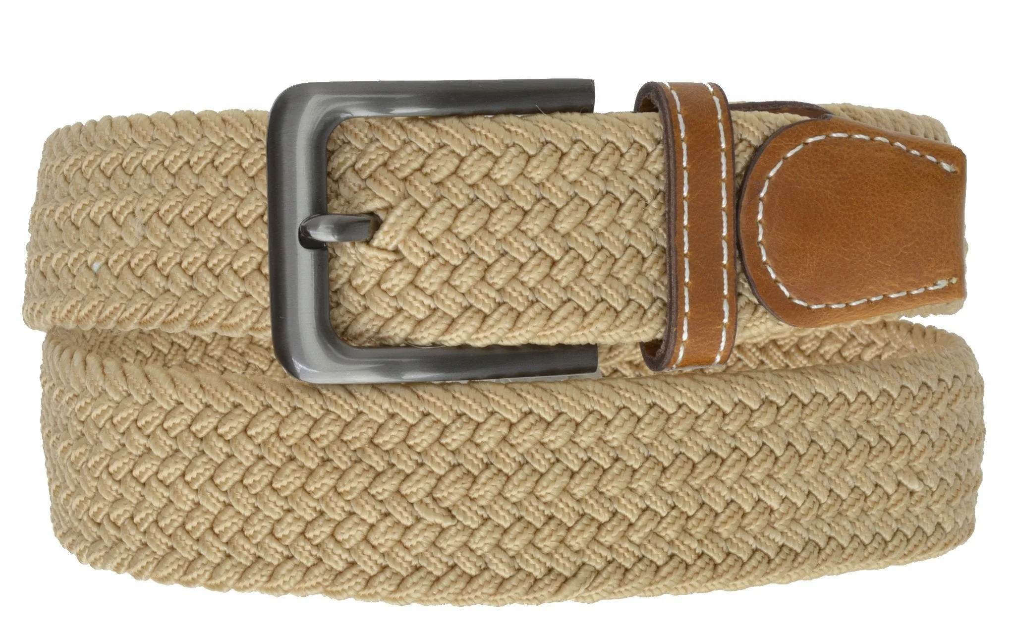 Marshal Braided Elastic Stretch Belts with Gunmetal Buckle  S110