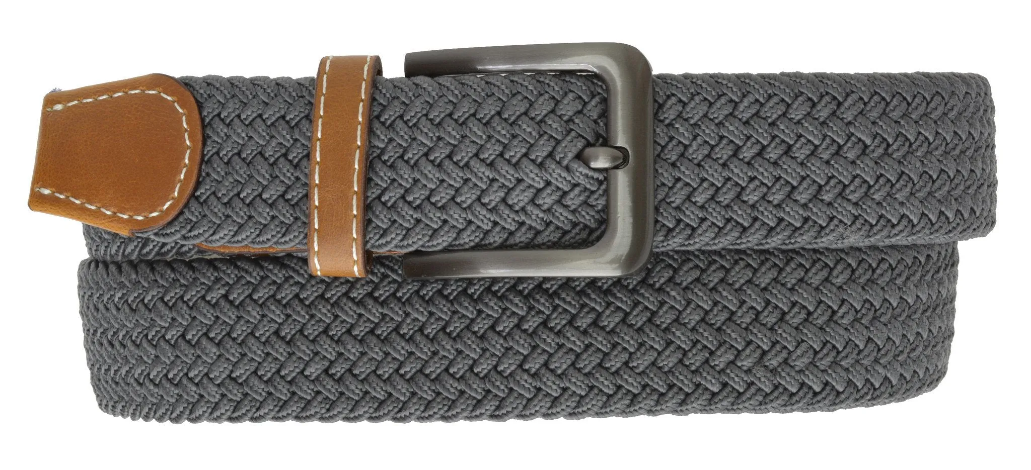 Marshal Braided Elastic Stretch Belts with Gunmetal Buckle  S110