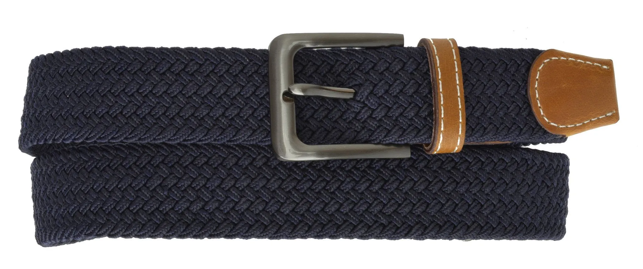 Marshal Braided Elastic Stretch Belts with Gunmetal Buckle  S110