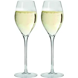 Maxwell & Williams Vino Prosecco Glass Set, Glass, 280 ml, Set of 2 Small Wine Glasses in Gift Box