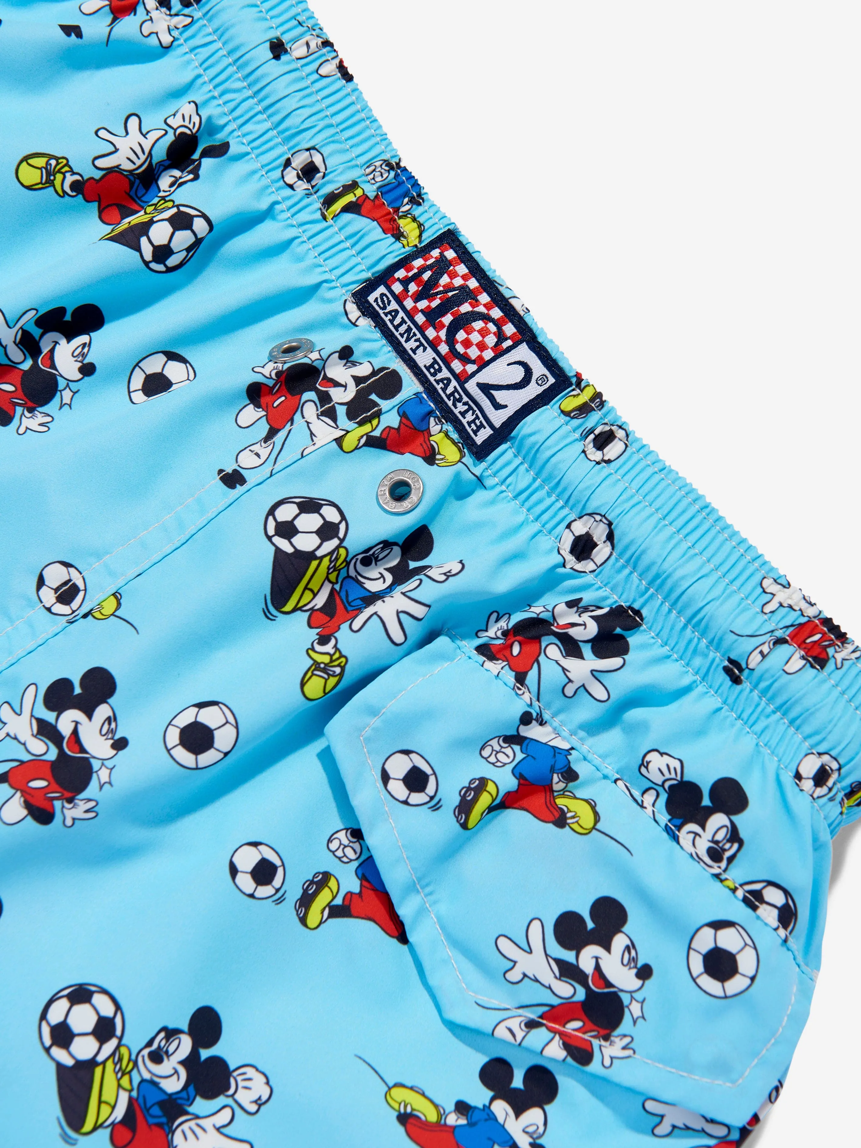 MC2 Saint Barth Boys Disney Mickey Football Swim Shorts in Blue