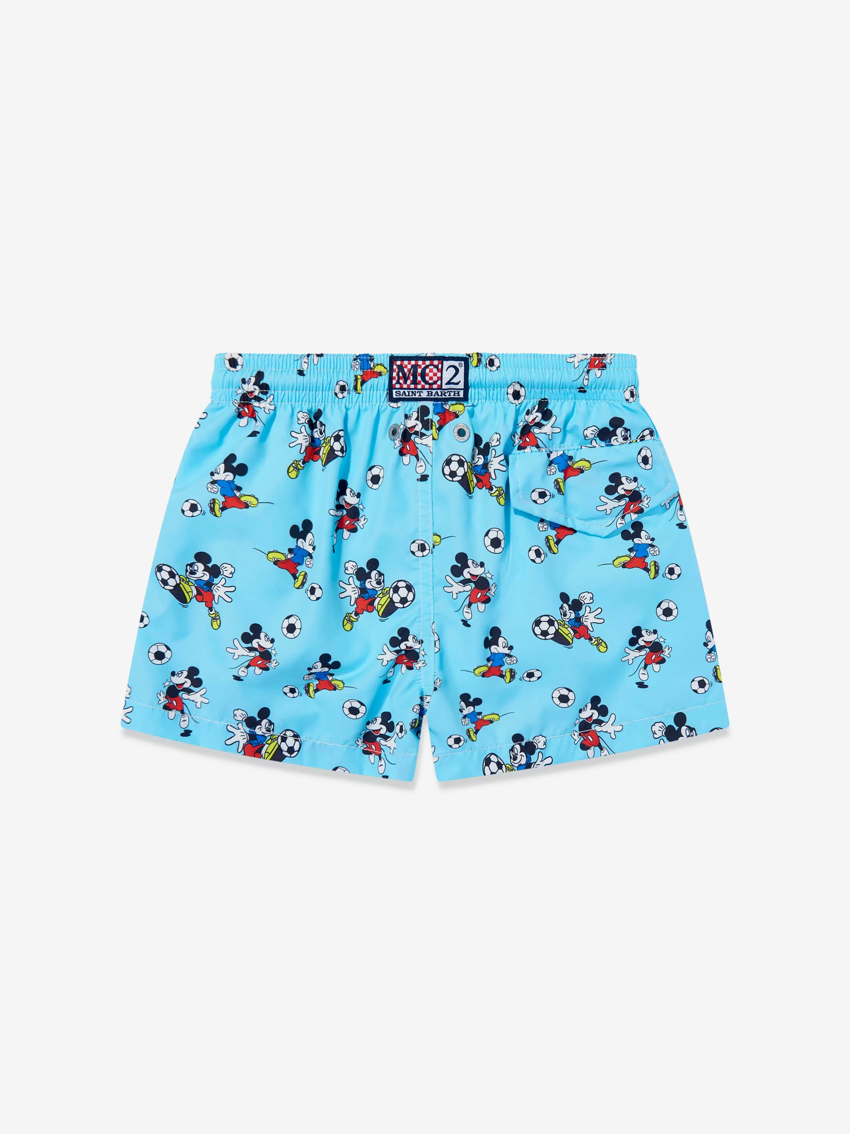 MC2 Saint Barth Boys Disney Mickey Football Swim Shorts in Blue