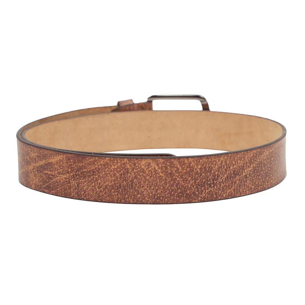 Men's Tan Casual Single Side Designer Belt