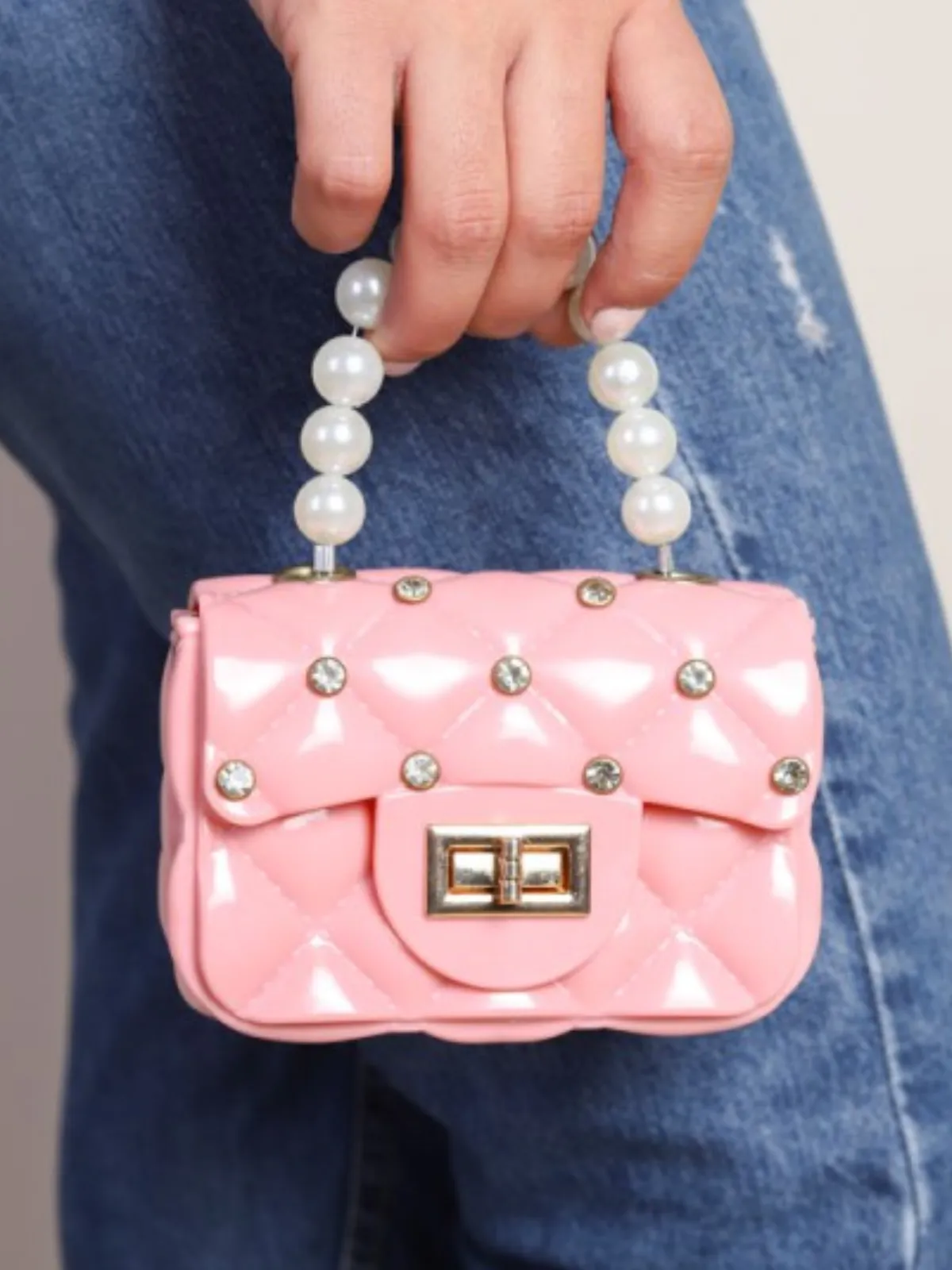 Mini Jelly Rhinestone Crossbody Purse