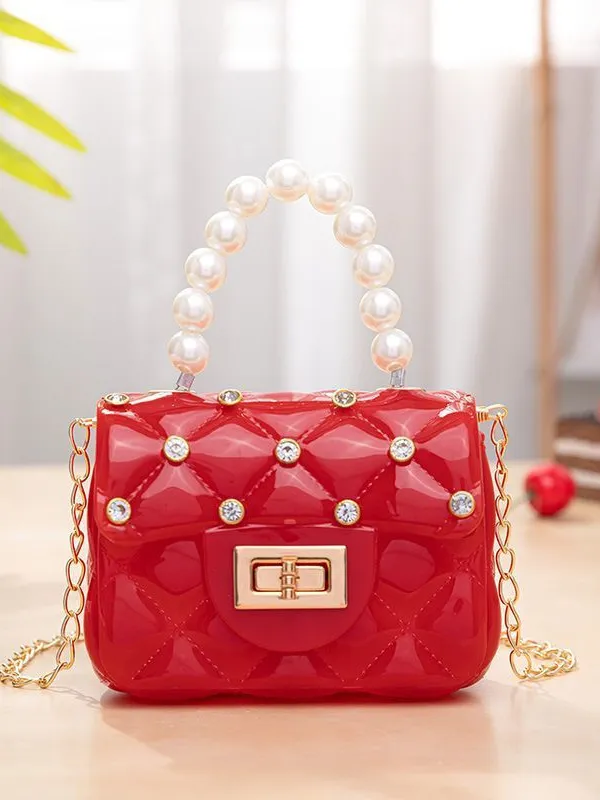 Mini Jelly Rhinestone Crossbody Purse