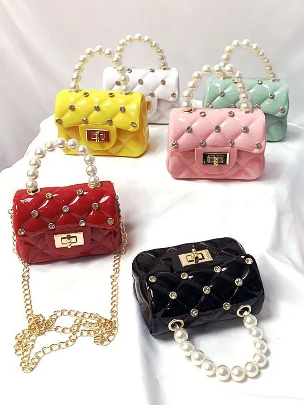 Mini Jelly Rhinestone Crossbody Purse