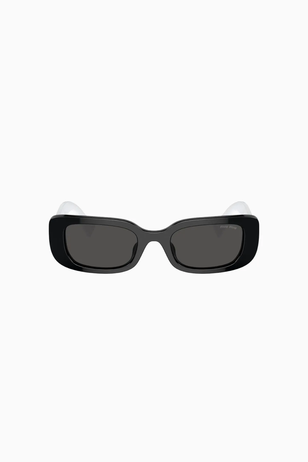 Miu Miu Rectangle Frame Sunglasses - Black/ White